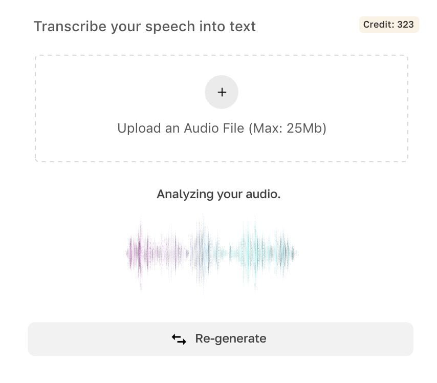 Upload • Analyze • Generate